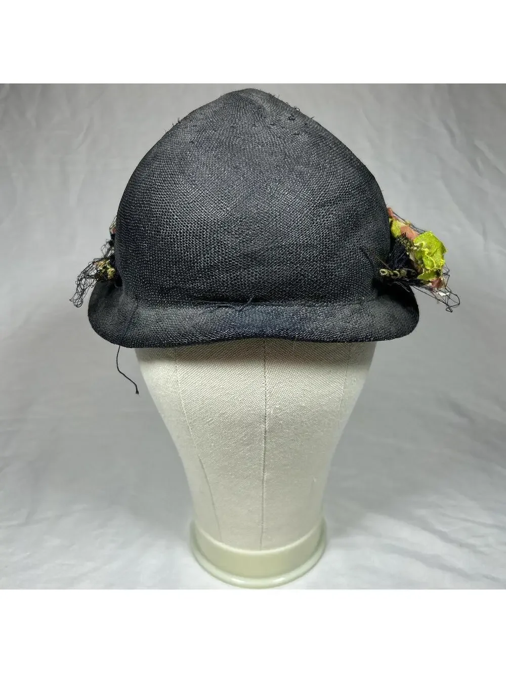 Vintage early 1950s Dayton’s floral cocktail hat.